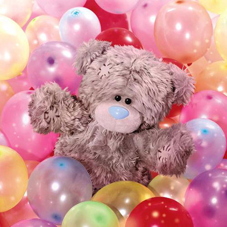 3D Holographic Me to You Bear Balloons Birthday Card £2.99